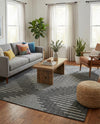Urban Terrace Collection Area Rug -  Chelsea (Charcoal Gray) Rectangle Charcoal Gray  lifestyle 11