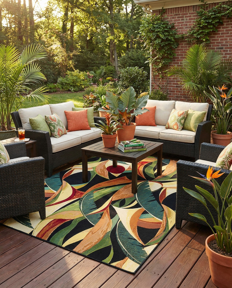 Seaside Blooms Collection Area Rug -  Tivoli Rectangle Multi  lifestyle 24