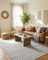 Marrakech Lattice Collection Area Rug - Medina (Light Gray) Rectangle Light Gray  lifestyle 17