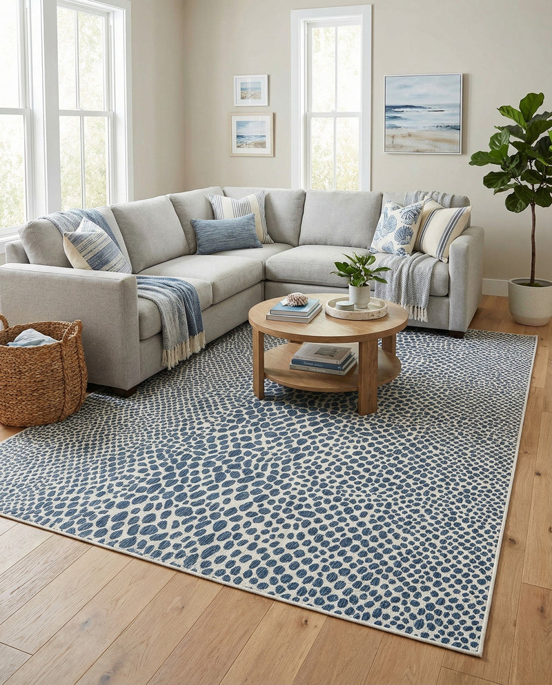Urban Oasis Rugs Collection Area Rug -  Terrace (Blue) Rectangle Blue  lifestyle 34