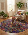 Caribbean Cove Collection Area Rug -  Vincent Round Multi  lifestyle 45