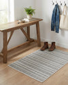 Seaside Stripes Collection Area Rug -  Boardwalk (Beige) Rectangle Beige  lifestyle 18