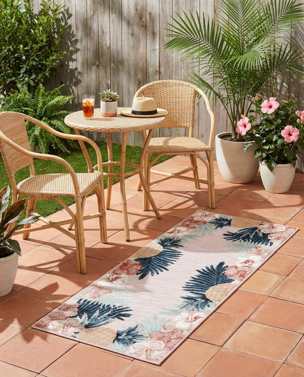 Seaside Blooms Collection Area Rug - Haven Runner Pink  lifestyle 119