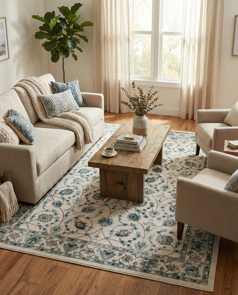 Copenhagen Comfort Collection Area Rug - Frederiksberg Rectangle Ivory  lifestyle 36