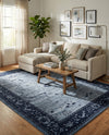 Horizon Collection Area Rug -  Apex (Blue) Rectangle Blue  lifestyle 19