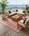 Seaside Haven Rugs Collection Area Rug - Sapphire (Rust Red) Rectangle Rust Red  lifestyle 19