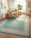 Soho Elegance Collection Area Rug -  Mercer (Turquoise) Rectangle Turquoise  lifestyle 5