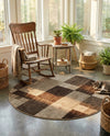 Autumn Meadow Collection Area Rug -  Sycamoreside (Light Brown) Round Light Brown  lifestyle 56
