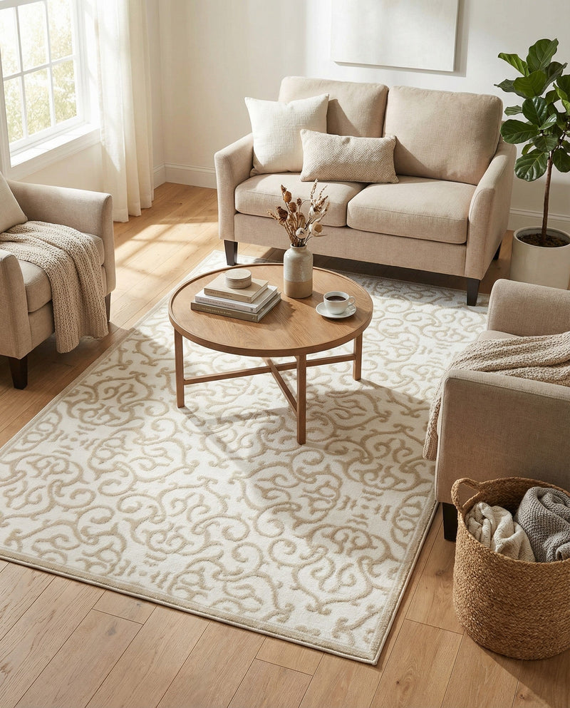 Andes Summit Collection Area Rug -  Pichincha Rectangle Snow White  lifestyle 17