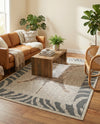 Savannah Sojourn Collection Area Rug -  Masai Rectangle Gray and Ivory  lifestyle 17
