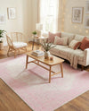 Dover Terrace Collection Area Rug - Marina (Pink) Rectangle Pink  lifestyle 7