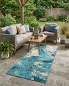 Urban Terrace Collection Area Rug -  Gazebo Runner Blue and Ivory  lifestyle 56