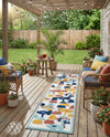 Caribbean Terrace Collection Area Rug -  StLucia Runner White  lifestyle 60