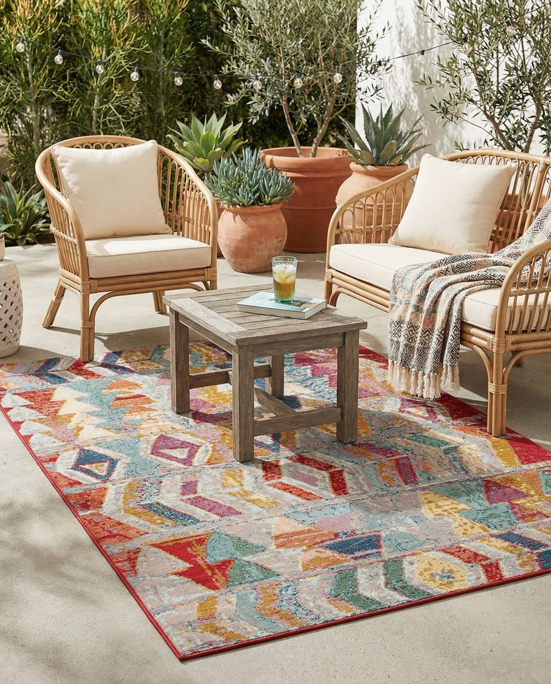 Urban Terrace Collection Area Rug -  Arcade Rectangle Multi  lifestyle 28