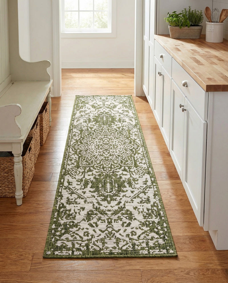 Urban Oasis Rugs Collection Area Rug -  Penthouse (Green) Runner Green  lifestyle 79