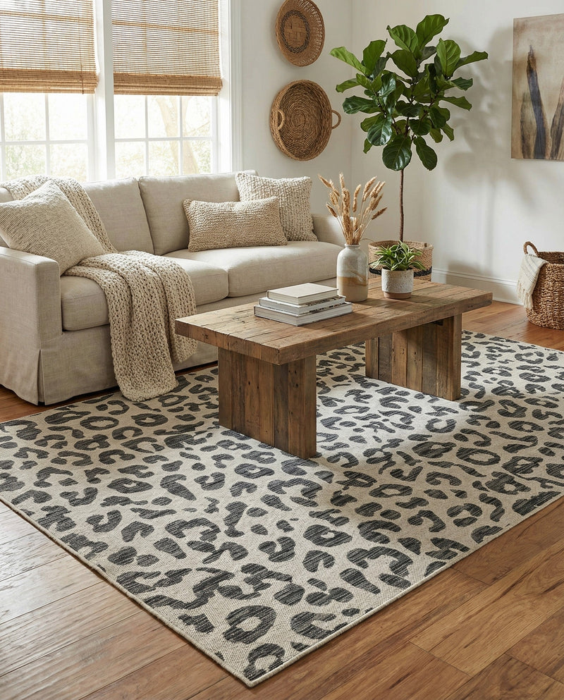 Savannah Escape Collection Area Rug -  Amazon (Light Gray) Rectangle Light Gray  lifestyle 14
