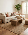 Woven Seaside Jute Collection Area Rug - Savannah (Natural) Rectangle Natural  lifestyle 11