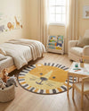 Wonder Tykes Collection Area Rug -  Riddle Round Light Brown  lifestyle 20
