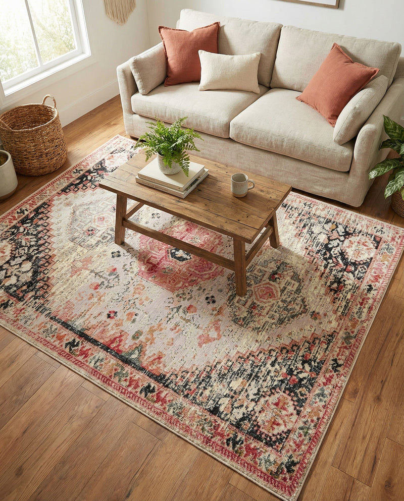Patio Heritage Collection Area Rug -  Meadow Rectangle Multi  lifestyle 19