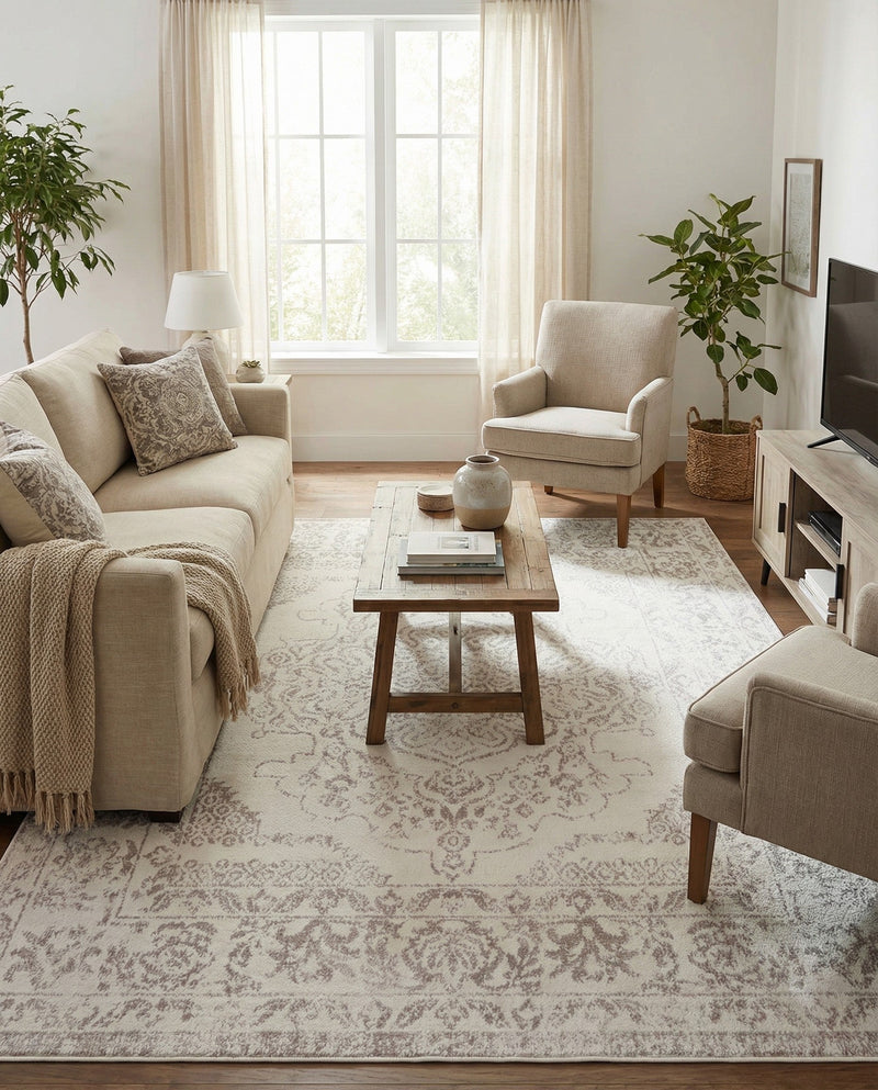 Cambridge Classics Collection Area Rug -  Magdalene (Ivory) Rectangle Ivory  lifestyle 28
