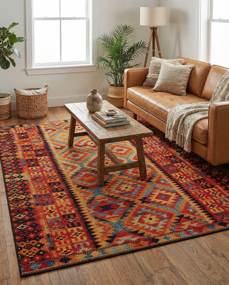 Safari Escape Rugs Collection Area Rug -  Kalahari Rectangle Multi  lifestyle 29