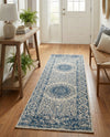Patio Heritage Collection Area Rug -  Lafayette (Blue) Runner Blue  lifestyle 72