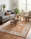 Savannah Elegance Collection Area Rug - Augusta (Rust Red) Rectangle Rust Red  lifestyle 15