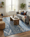 Cascade Range Collection Area Rug - Hood (Blue Gray) Rectangle Blue Gray  lifestyle 20