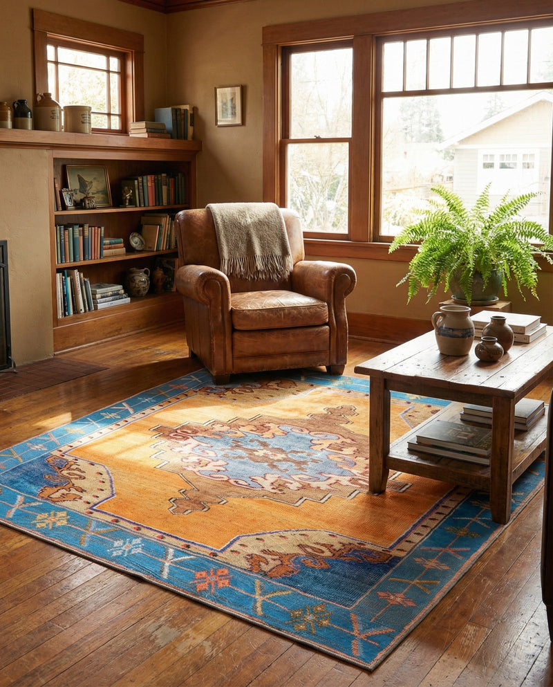 Heritage Elegance Collection Area Rug -  Winterthur (Orange) Square Orange  lifestyle 78