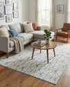 Garden Maze Retreat Collection Area Rug -  Arborlane Rectangle White  lifestyle 8