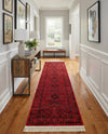Samarkand Elegance Collection Area Rug -  Zarafshan Runner Red  lifestyle 76