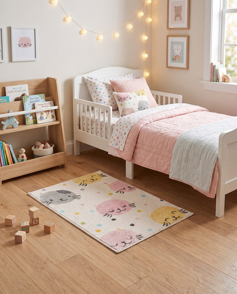 Wonder Tykes Collection Area Rug -  Dazzle Rectangle Ivory  lifestyle 11