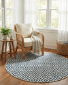 Urban Oasis Rugs Collection Area Rug -  Rooftop (Blue) Round Blue  lifestyle 58