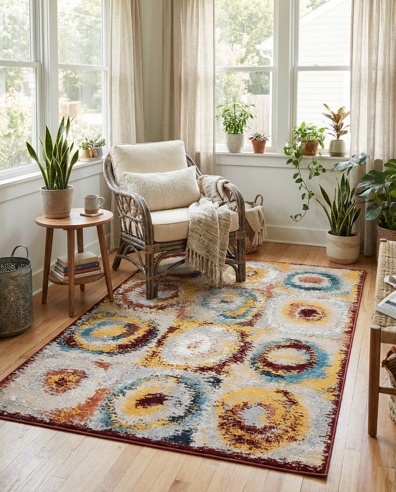 Aegean Elegance Washables Collection Area Rug -  Rhodes Rectangle Multi  lifestyle 17