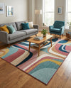 Urban Terrace Collection Area Rug - Venice Rectangle Multi  lifestyle 26