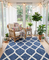 Sahara Chic Collection Area Rug -  Tuareg Rectangle Blue  lifestyle 52