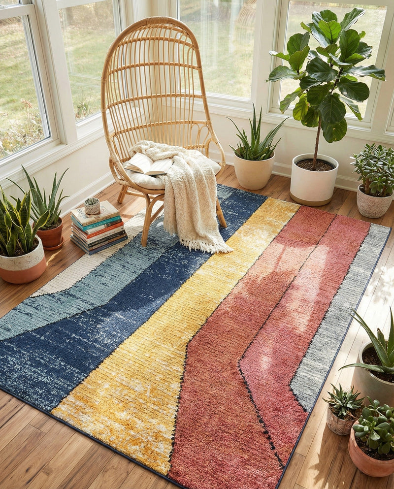 Marrakech Mosaic Collection Area Rug -  Agadir Rectangle Multi  lifestyle 9