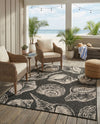 Seaside Haven Rugs Collection Area Rug -  Lighthouse (Black and White) Rectangle Black and White  lifestyle 14