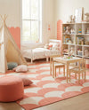 Wonder Tykes Collection Area Rug - Sparklewood Rectangle Soft Coral Pink  lifestyle 32