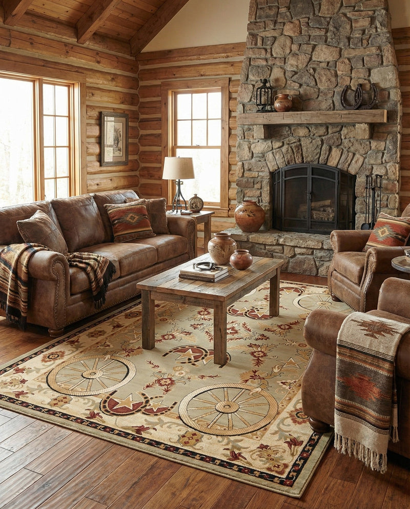 Frontier Trails Collection Area Rug -  Onyx Rectangle Green  lifestyle 30
