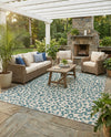 Savannah Escape Collection Area Rug -  Amazon (Teal) Square Teal  lifestyle 25