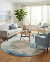 Colorburst Oasis Collection Area Rug -  Tropic Oval Blue  lifestyle 72