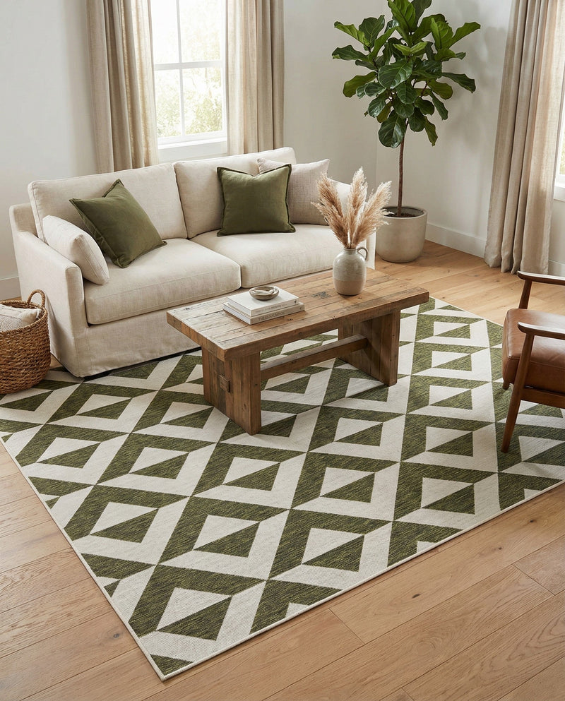 Urban Oasis Rugs Collection Area Rug -  Highrise (Green) Rectangle Green  lifestyle 11
