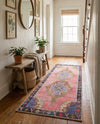 Heritage Elegance Collection Area Rug -  Winterthur (Pink) Runner Pink  lifestyle 39