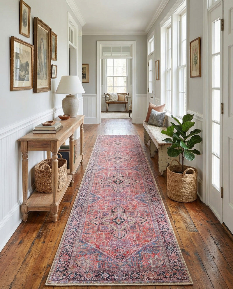 Heritage Elegance Collection Area Rug -  Alhambra Runner Red  lifestyle 84
