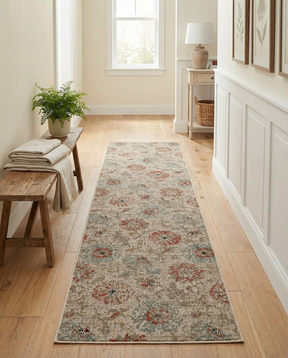 Seaside Blooms Collection Area Rug - Seychelles Runner Beige  lifestyle 149