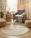 Studio Haven Collection Area Rug -  Gallery (Bone Beige) Round Bone Beige  lifestyle 68
