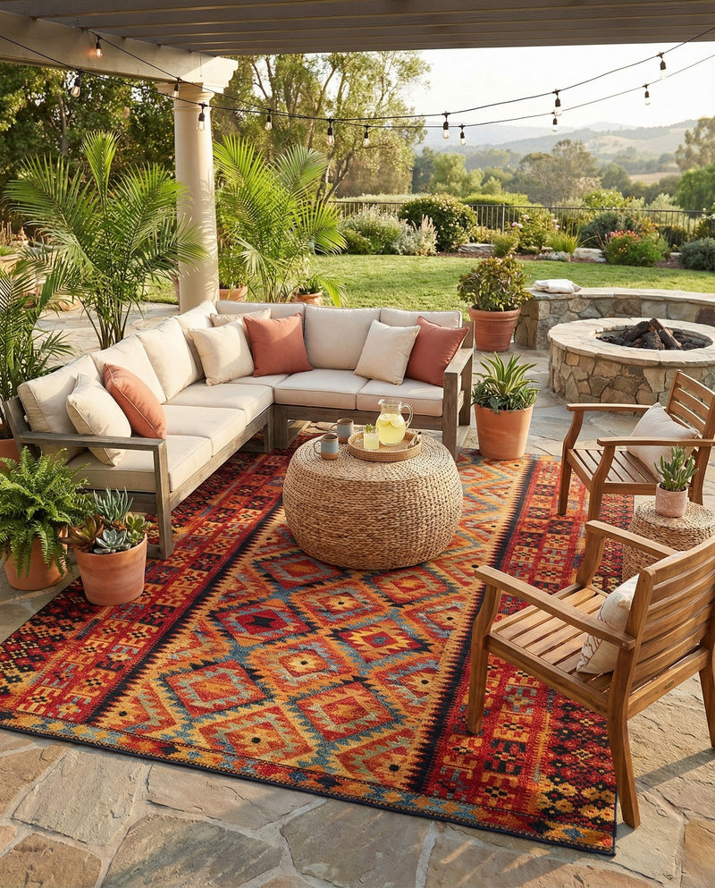 Safari Escape Rugs Collection Area Rug -  Kalahari Rectangle Multi  lifestyle 44
