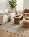 Tribal Terrace Treasures Collection Area Rug -  Incan Isle (Light Gray) Rectangle Light Gray  lifestyle 28