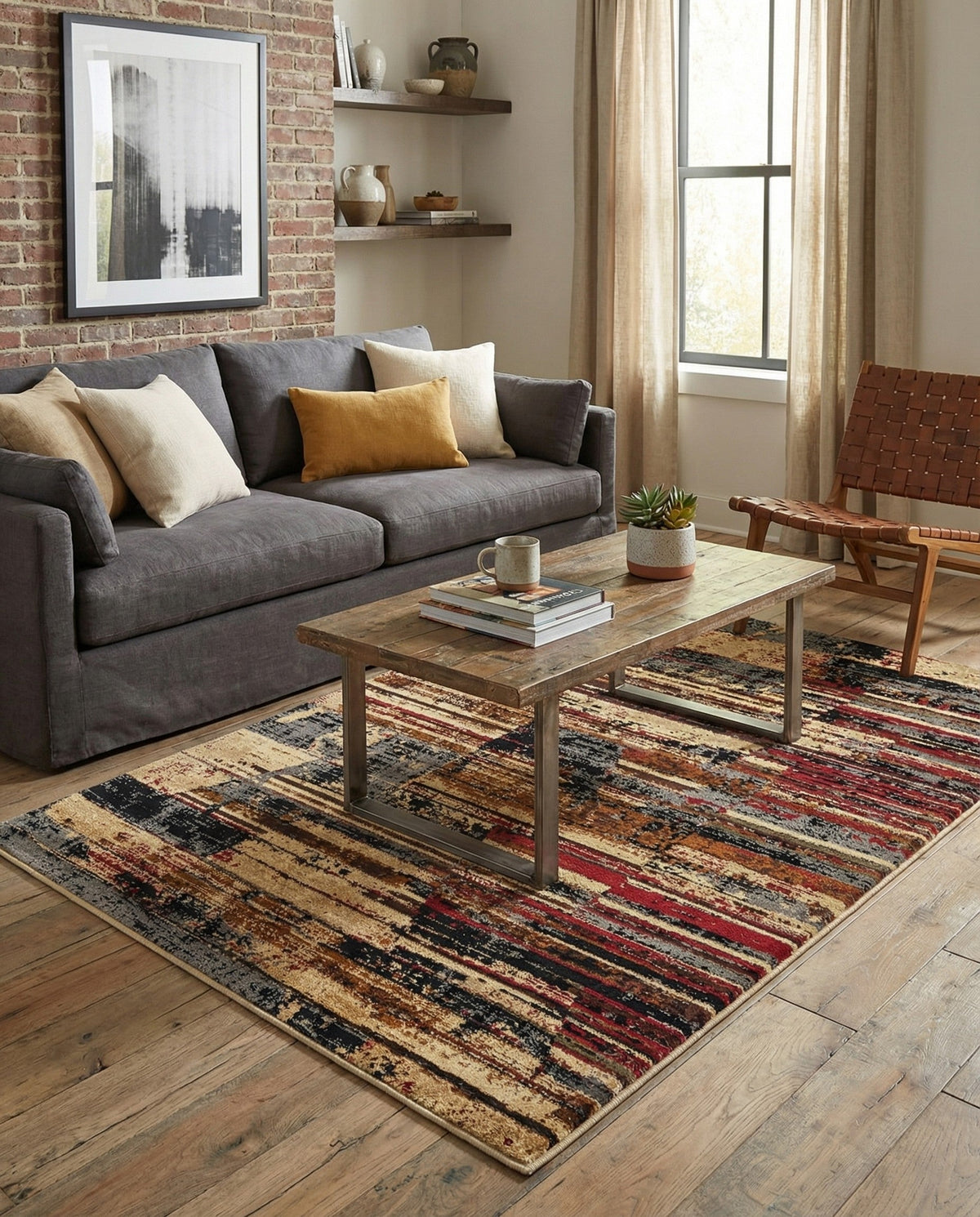 Neptune Elegance Collection Area Rug - Triton Rectangle Multi  lifestyle 13